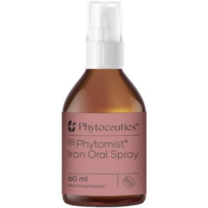A Supplement container with the name Phytomist Iron Forte Spray by Phytoceutics.