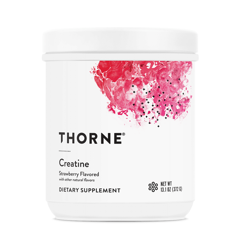 A Supplement container with the name Creatine (Strawberry Flavored) by Thorne.