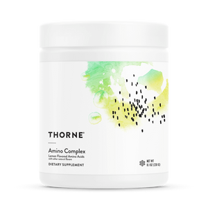 A Supplement container with the name Amino Complex - Lemon by Thorne.