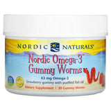 A Supplement container with the name Nordic Omega-3 Gummy Worms by Nordic Naturals.