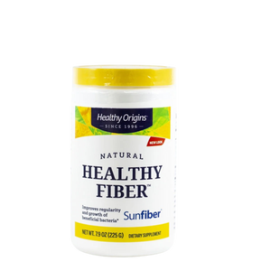 A Supplement container with the name Healthy Fiber by Healthy Origins.