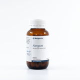 A supplement bottle called Alergeze by Metagenics.