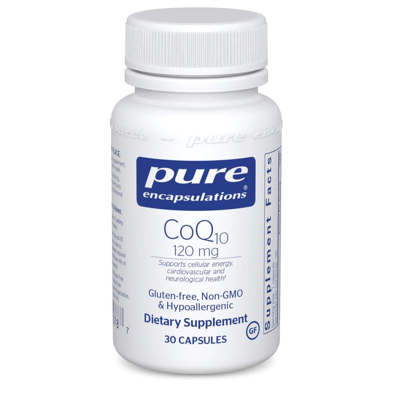 An image of a supplement called CoQ10 120mg by Pure Encapsulation